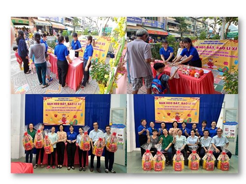 Chi đoàn Trường Mầm non Phường 8 thực hiện công trình thanh niên với chủ đề  Thanh niên tình nguyện - chương trình bán heo đất, bao lì xì  nhằm gây quỹ chăm lo tết cho nhân viên hợp đồng Trường.