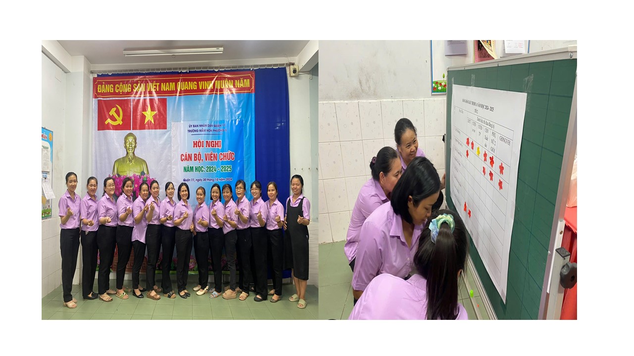 Chiều ngày 30.10.2024 Trường Mầm non Phường 8 Tổ chức Hội nghị CB-CC-VC năm học 2024-2025