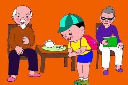 Trường Mầm Non 8 - Dạy trẻ kỹ năng giao tiếp với ông bà, cha mẹ