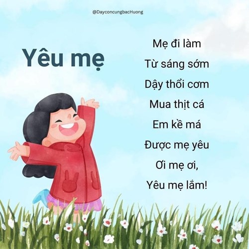 Trường Mầm Non 8 - Bài thơ  Yêu mẹ  