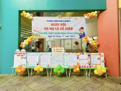 🌷🌷🌷Rộn ràng chào đón tháng 11, trường Mầm non 8 tổ chức Chuyên đề Ngày hội Ba mẹ là cô giáo năm học 2024 – 2025 chủ đề MỘT NGÀY HỌC CÙNG CON.