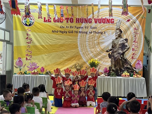 các bé Mầm 2 mừng ngày giỗ tổ Hùng Vương