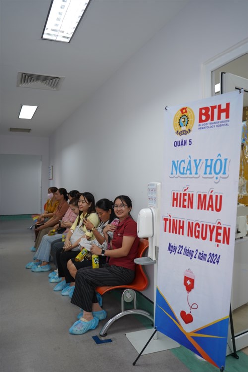 Tham gia ngày hội hiến máu tình nguyện lần 1 do liên đoàn lao động quận 5 tổ chức- năm 2024