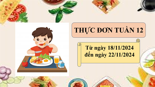 Thực đơn tuần 12.