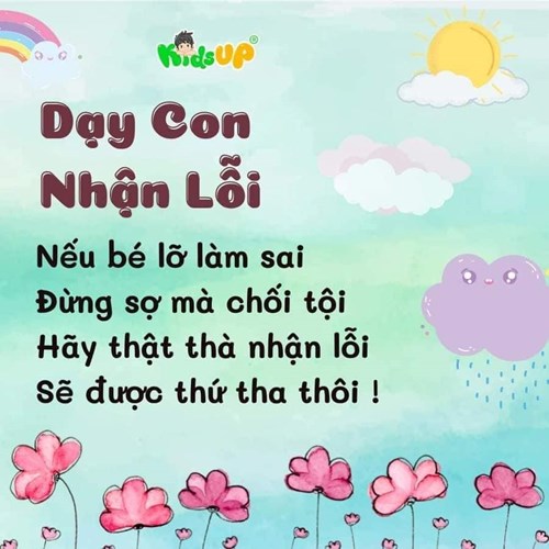Dạy con nhận lỗi