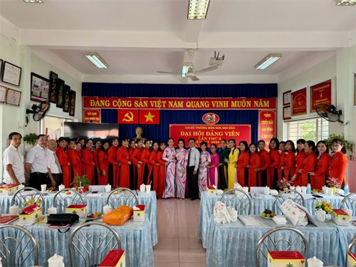 Tổ chức đại hội đảng viên chi bộ trường mầm non anh đào lần thứ x, nhiệm kỳ 2025-2027