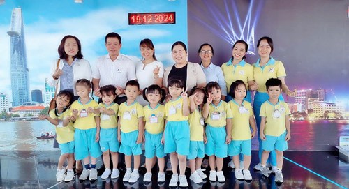 Giáo viên trường Mầm non Bé Ngoan hoàn thành nội dung phần thi thực hành Hội thi “Ứng dụng công nghệ số trong tổ chức hoạt động giáo dục trẻ mầm non” do Phòng Giáo dục và Đào tạo Quận 1 tổ chức