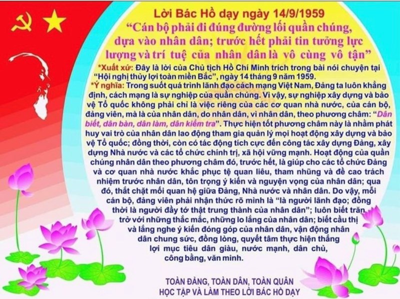 Lời Bác Hồ dạy ngày này năm xưa.