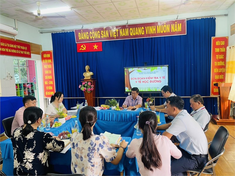 Trường Mầm non Bình Chiểu đón đoàn kiểm tra công tác y tế trường học năm học 2023-2024