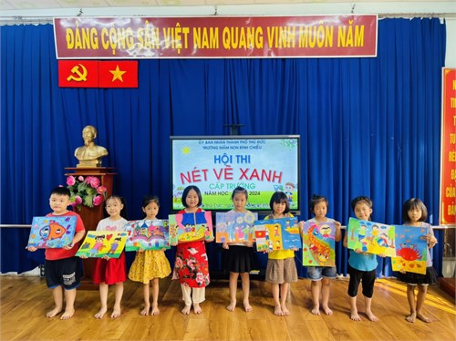 Trường Mầm non Bình Chiểu tổ chức Hội thi  Nét vẽ xanh  năm học 2023-2024