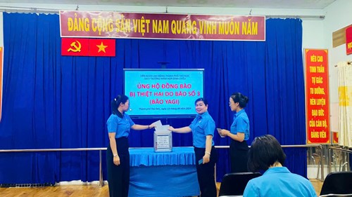 Công đoàn cơ sở Trường Mầm non Bình Chiểu tổ chức phát động ủng hộ, hỗ trợ đồng bào miền Bắc khắc phục hậu quả do bão số 3 (Bão Yagi)