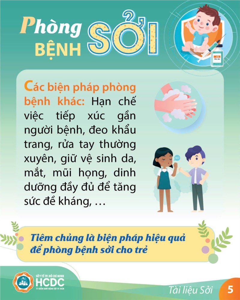 Thông tin tuyên truyền phòng chống bệnh Sởi tuyên truyền đến phụ huynh học sinh.
