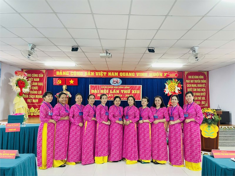 Đại Hội Chi Bộ Trường Mầm non Bông Hồng lần thứ XIII, nhiệm kỳ 2025-2027