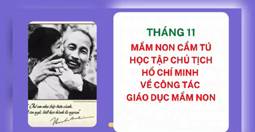Mầm non cẩm tú, học tập chủ tịch hồ chí minh về công tác giáo dục trẻ