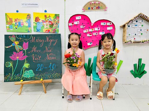 thao giảng chào mừng ngày 20 tháng 10 năm 2024 lớp chồi 1