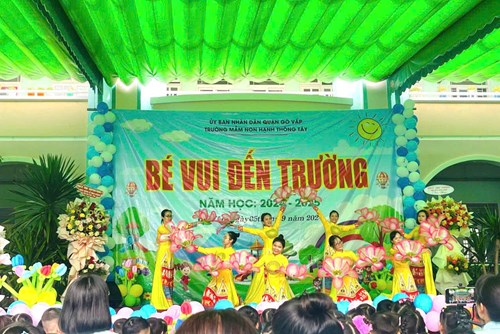 🌻 Các bé trường Mầm non Hạnh Thông Tây vui đến trường, năm học 2024 - 2025.