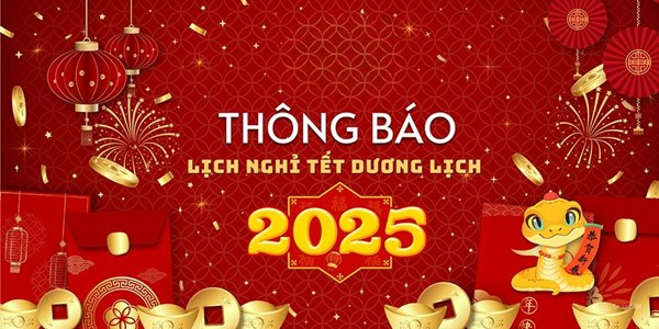 Thông báo nghỉ tết dương lịch năm 2025