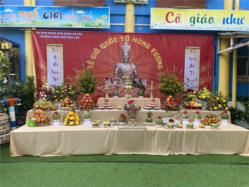 Trường mầm non hoa lan tổ chức lễ giỗ quốc tổ hùng vương