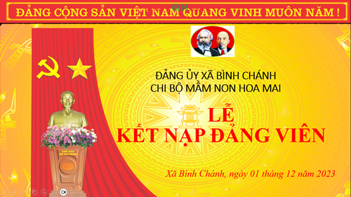 Chi bộ MN Hoa Mai tổ chức lễ kết nạp Đảng viên