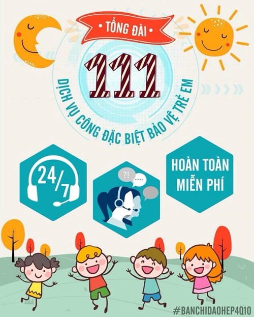 Tổng đài 111: Tiếp nhận thông tin mọi lúc, bảo vệ trẻ em mọi nơi