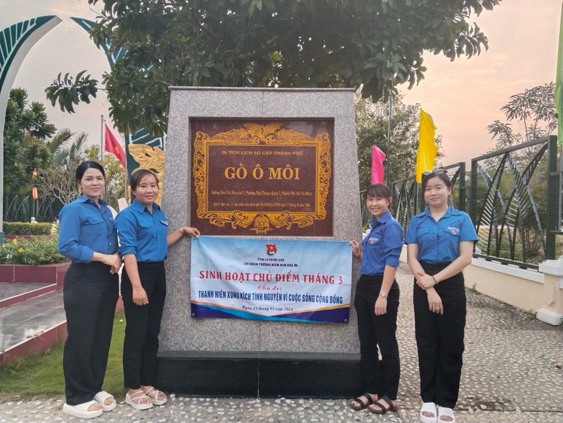 Sinh hoạt chủ điểm tháng 3, chủ đề:   Thanh niên xung kích tình nguyện vì cộng đồng   năm học 2023-2024.