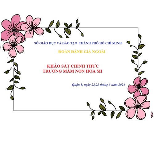 Đoàn đánh giá ngoài khảo sát chính thức của Trường Mầm non Hoạ Mi