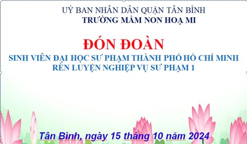 Đón đoàn sinh viên trường Đại học sư phạm thành phố Hồ Chí Minh về thực tập