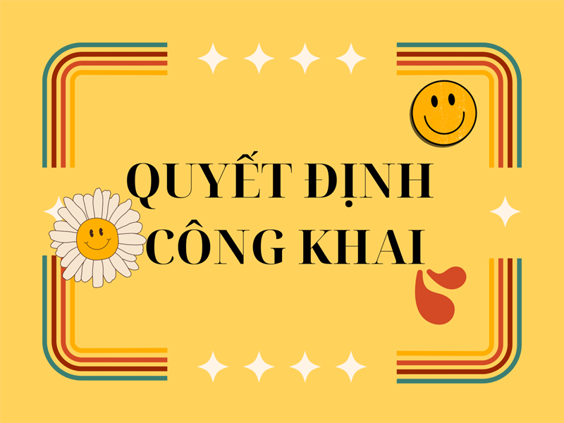 Quyết định ban hành qui chế công khai 5 năm từ năm 2021-2022 đến năm 2025-2026