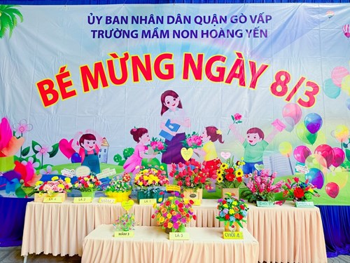 Hội thi bé khéo tay mừng ngày quốc tế phụ nữ 8/3