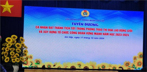 Mầm non Hoa Quỳnh đạt thành tích tốt trong các phong trào do Liên đoàn lao động phát động