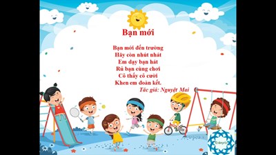 BÀI THƠ   BẠN MỚI   của Tác giả : Nguyệt Mai