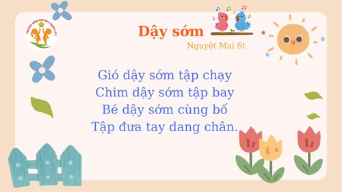 🌷 🌞 bài thơ dậy sớm 🌞 🌷