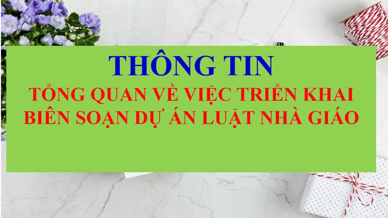 Dự thảo Luật nhà giáo