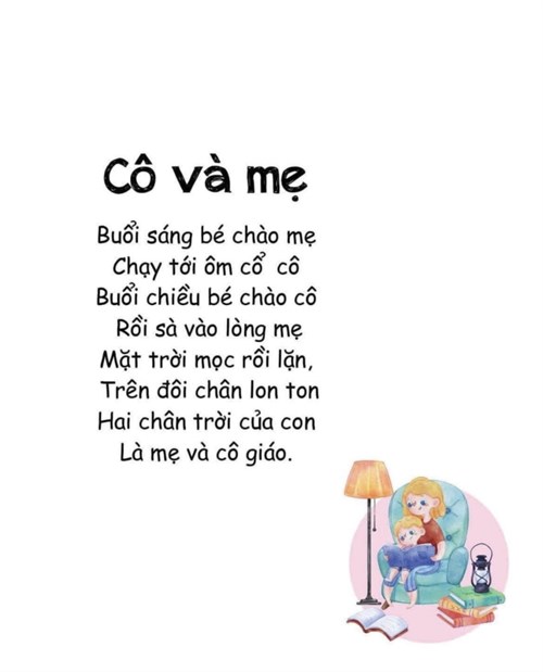 Bài thơ: Cô và mẹ
