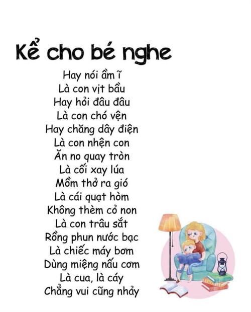 Bài thơ: Kể cho bé nghe