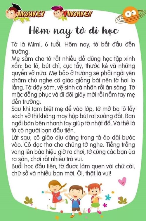 Chuyện vui: Hôm nay tớ đi học