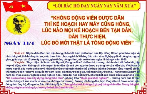 Lời Bác Hồ dạy ngày này năm xưa - 11/4