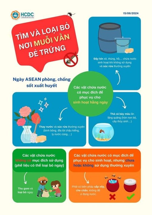 Ngày ASEAN phòng, chống sốt xuất huyết: Tìm và loại bỏ nơi muỗi vằn đẻ trứng