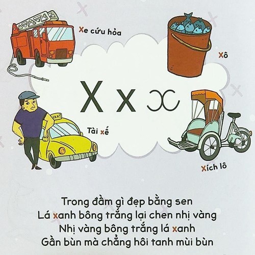 Học chữ x qua bài thơ