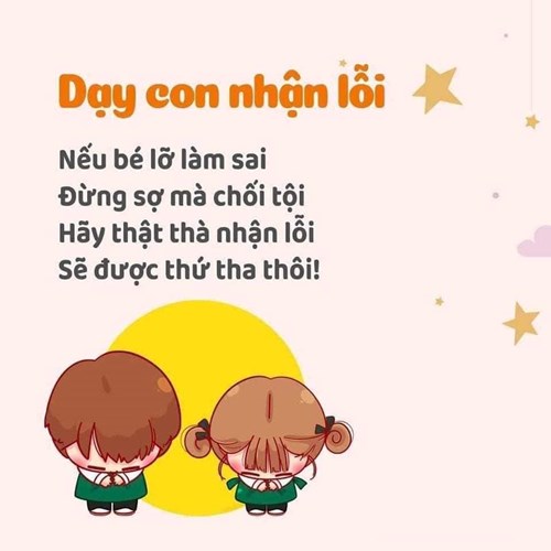 Bài thơ: Dạy con nhận lỗi