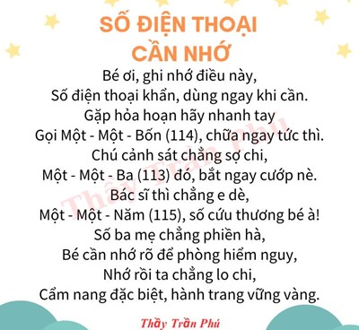Bài thơ: Số điện thoại cần thiết