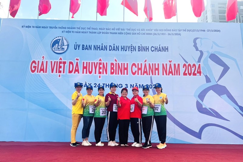 Trường mầm non Hướng Dương 2 tham gia giải việt dã huyện Bình Chánh năm 2024