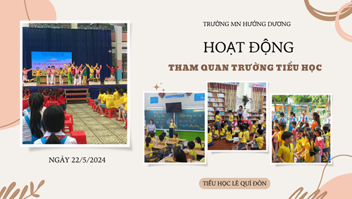 Bé tham quan trường Tiểu học Lê Quý Đôn