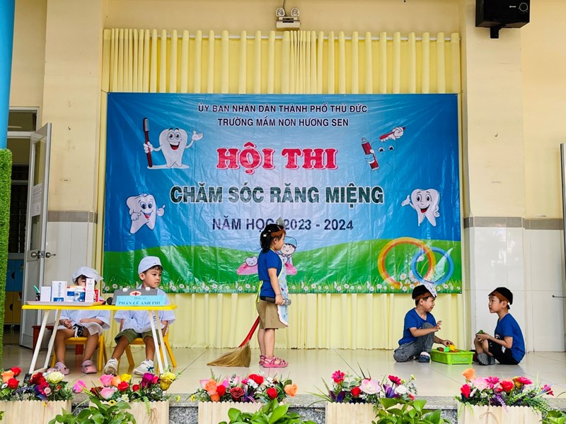 Hội thi  Chăm sóc răng miệng  - Trường MN Hương Sen