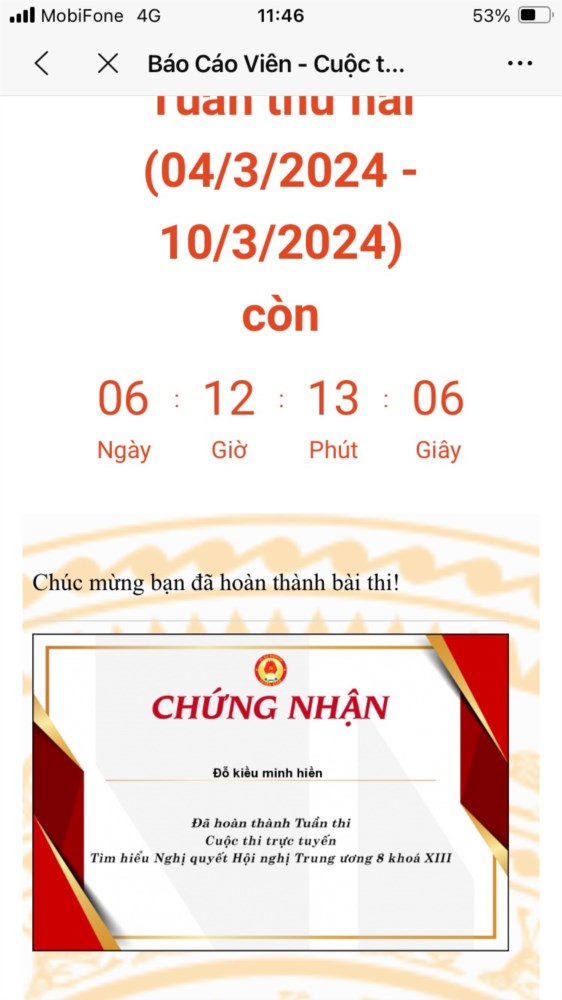 Đảng viên tham gia hội thi trực tuyến tìm hiểu Nghị quyết Hội nghị Trung ương 8 khóa XIII