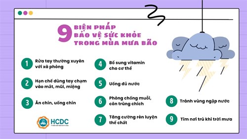 9 biện pháp bảo vệ sức khỏe trong mùa mưa bão.