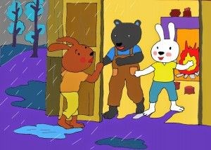 Câu truyện: bác gấu đen và hai chú thỏ