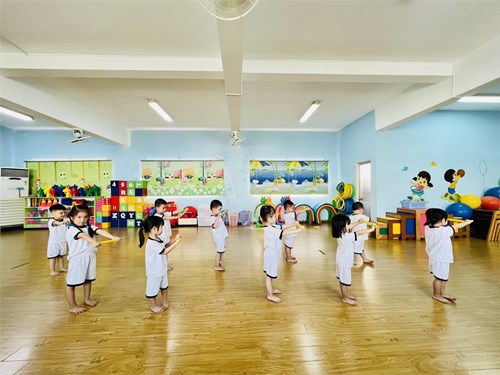 🏃‍♀️Giờ học thể dục của các bé Mầm 3🏃‍♂️