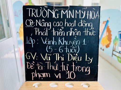 Trường MN Mỹ Hòa tổ chức chuyên đề  Nâng cao hoạt động phát triển nhận thức cho trẻ 