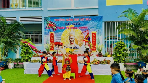 Hoạt động kỷ niệm Lễ giổ Quốc tổ Hùng Vương năm 2024 tại trường MN Mỹ Hòa